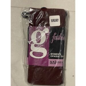 Ladies Opaque Tights By Gold Medal, Burgundy,‎ Fits 120 to 165 Lbs. Brand New